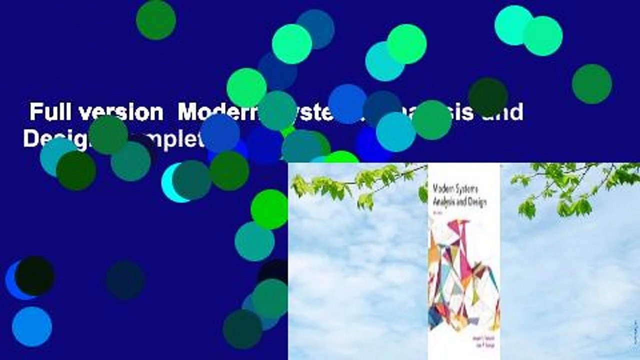 Full version  Modern Systems Analysis and Design Complete