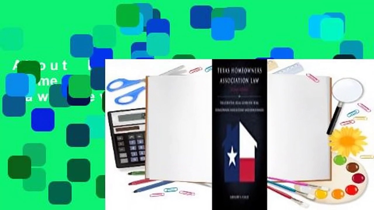 About For Books  Texas Homeowners Association Law  Review