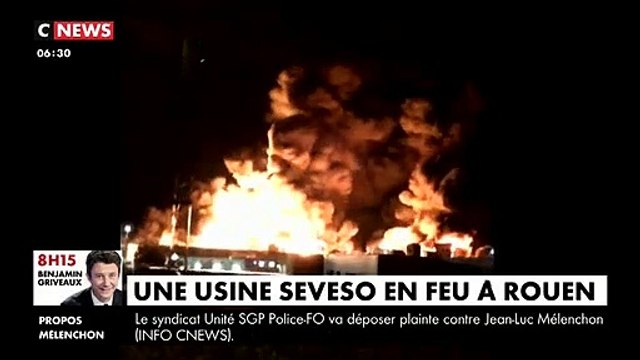 Incendie d'une usine à haut risque à Rouen : Un périmètre de confinement mis en place - La Préfecture demande d'éviter la zone