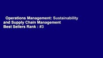 Operations Management: Sustainability and Supply Chain Management  Best Sellers Rank : #3