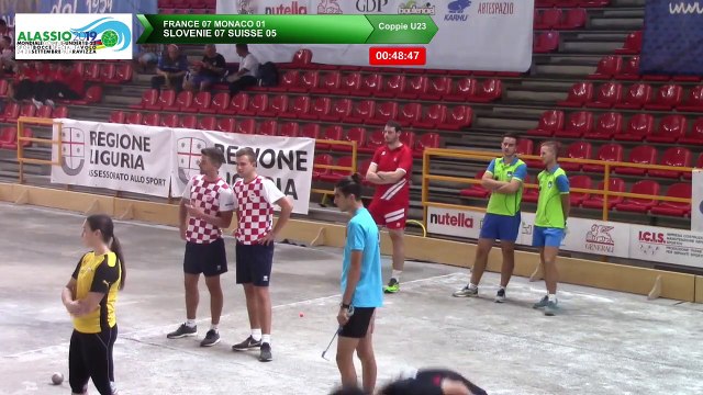 Troisième partie de poules, Double U23, Mondial Jeunes U18 et U23, Alassio 2019