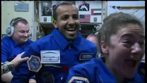 شاهد: لحظة وصول رائد الفضاء الإماراتي هزاع المنصوري إلى محطة الفضاء الدولية