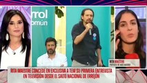 Espectacular costalazo de Rita Maestre en TV al poco de presentar su 'Más Errejón'