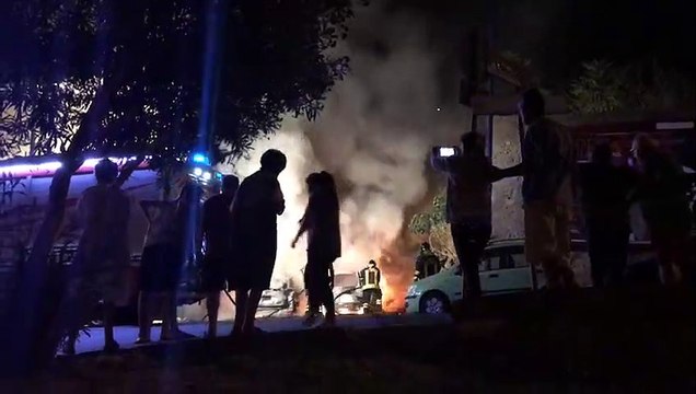 Reggio Calabria incendio nel quartiere di Santa Caterina Reggio Calabria