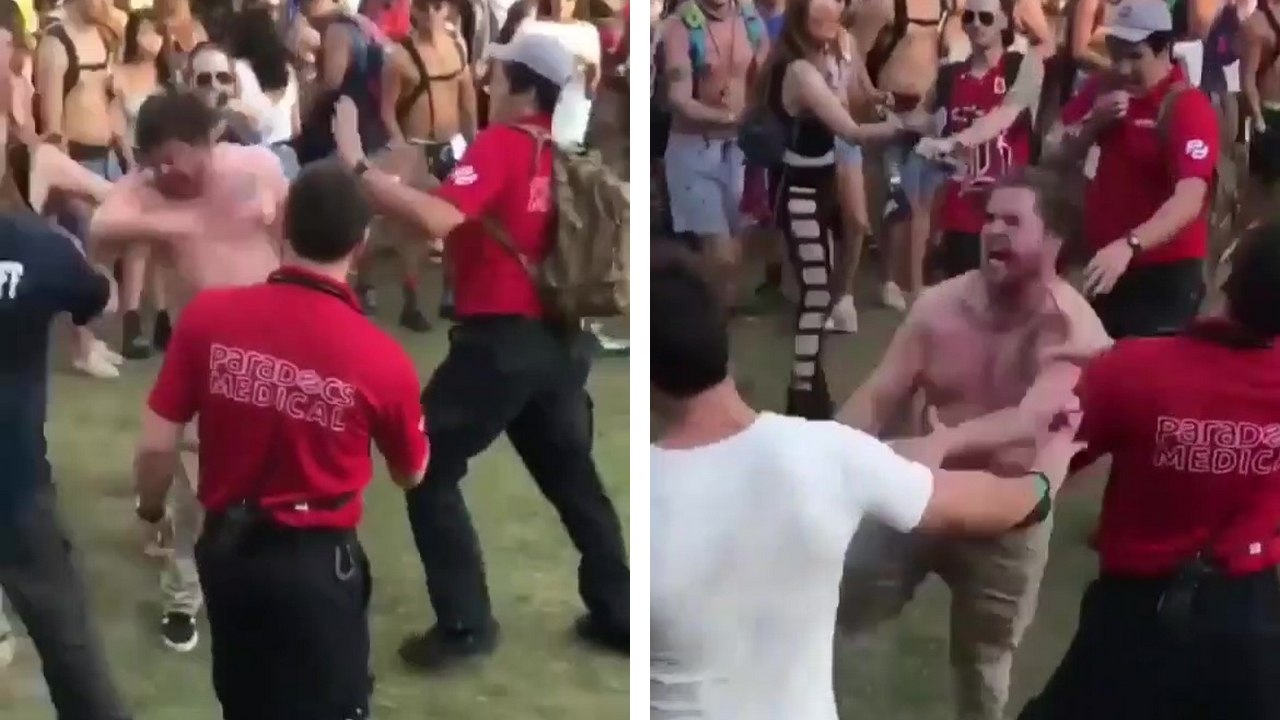 Un festivalier agressif et sous drogue se fait calmer très rapidement