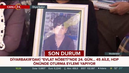 HDP önündeki evlat nöbeti 24'üncü gününde