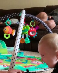 Funny Baby Plays With Big Brother and Sister - Funny Baby Fails Video