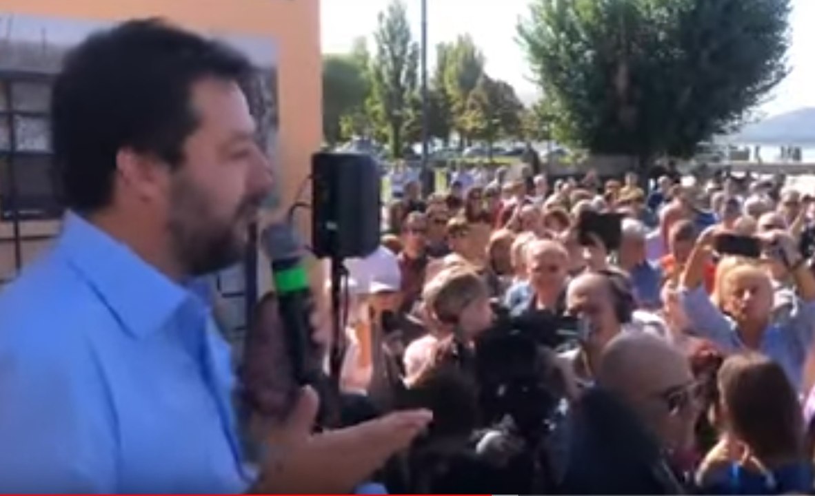 Salvini a San Feliciano: "Grazie ai pescatori del Trasimeno" (26.09.19)