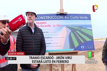 Costa Verde: Muñoz llama al Ejecutivo a solucionar tramo abandonado del Callao
