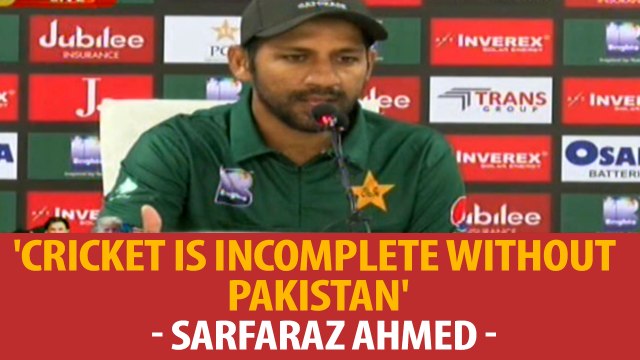 Pakistani Captain Sarfaraz Ahmed press conference at National Stadium Karachi