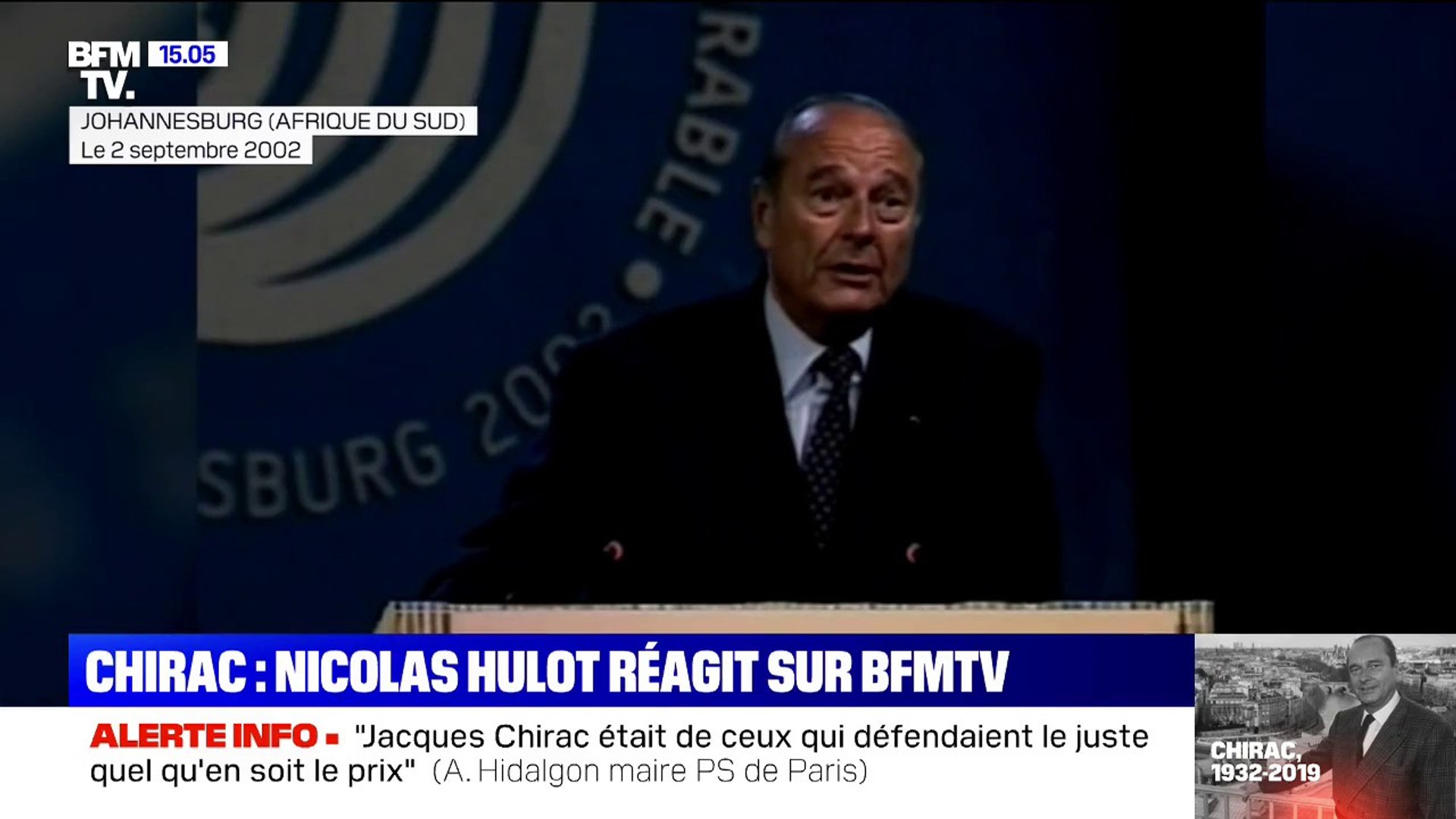 Notre Maison Brule Et Nous Regardons Ailleurs Quand Jacques Chirac Alertait En 2002 Sur Le Rechauffement Climatique Video Dailymotion