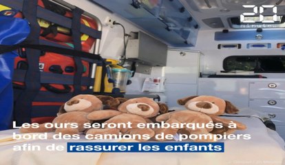 A Rennes, des peluches embarquent avec les pompiers pour rassurer les enfants