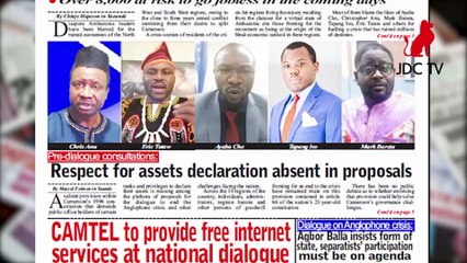 CAMEROONIAN PRESS REVIEW OF SEPTEMBER 26,2019