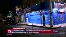 Enfrentamiento a balazos entre policías y delincuentes en Coyoacán por robo a tienda