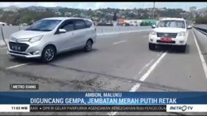 Diguncang Gempa, Jembatan Merah Putih di Ambon Retak
