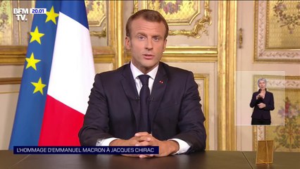 Emmanuel Macron: "Le président Chirac incarna une certaine idée de la France"