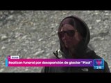 Realizan funeral por la desaparición del glaciar 