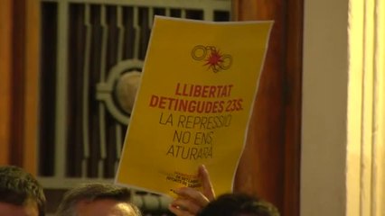 Concentración de protesta por el encarcelamiento de los CDR en Sabadell