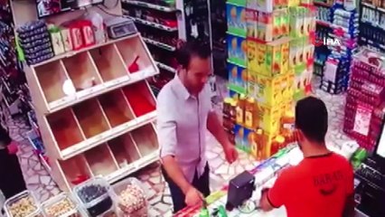 Sultangazi’deki bir markette yaşanan deprem paniği kamerada