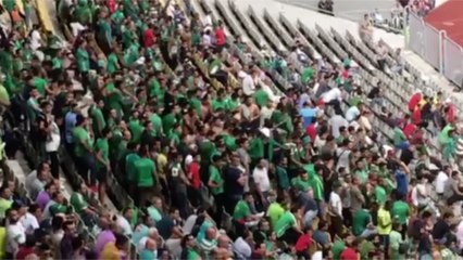 فرحة جماهير الاتحاد بهدف خالد قمر في العربي الكويتي في البطولة العربية