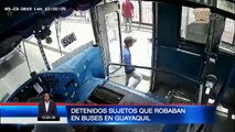 Captan violentos robos a buses en Guayaquil