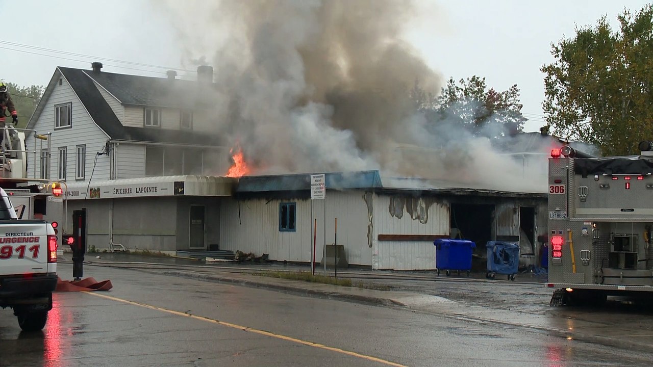 Incendie à l'épicerie Marché Richelieu de Clermont
