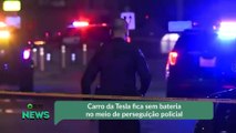 Carro da Tesla fica sem bateria no meio de perseguição policial