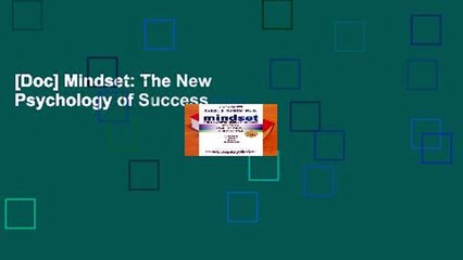 [Doc] Mindset: The New Psychology of Success