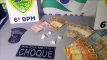 Homem é detido pelo Pelotão de Choque com cocaína e dinheiro