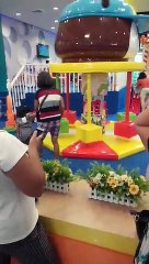 Happy baby in the kids soft play area from the Philippines