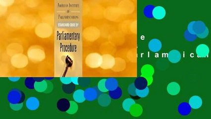 American Institute of Parliamentarians Standard Code of Parlamerican Institute of