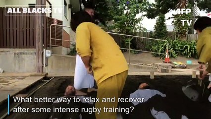 All Blacks enjoy steamy sand bath in Japan