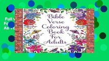 Full version  Bible Verse Coloring Book For Adults: Scripture Verses To Inspire As You Color