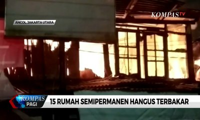 Rumah Semipermanen di Ancol Hangus Terbakar