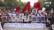 Protesta reclama encontrar a 43 estudiantes desaparecidos hace cinco años en México