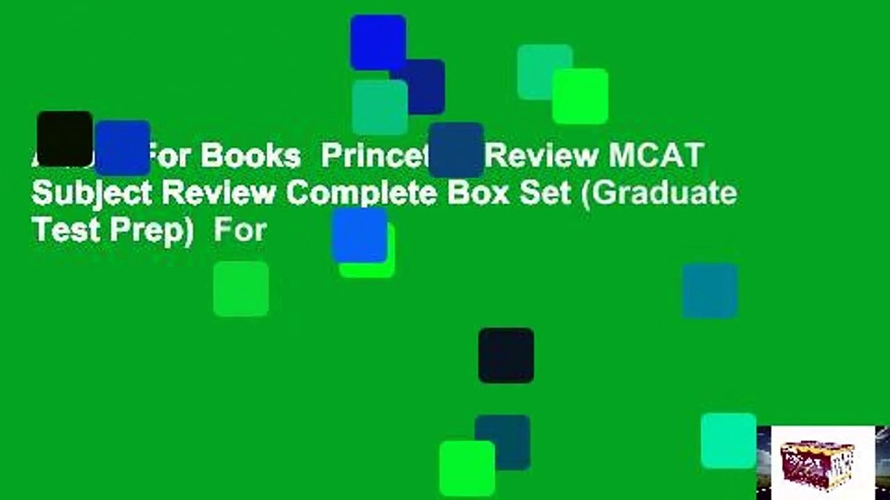 About For Books  Princeton Review MCAT Subject Review Complete Box Set (Graduate Test Prep)  For
