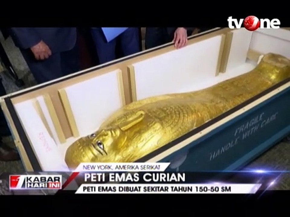 Amerika Serikat Kembalikan Peti Emas Curian ke Mesir