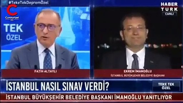 Ekrem İmamoğlu canlı yayında Celal Şengör'e böyle yanıt verdi