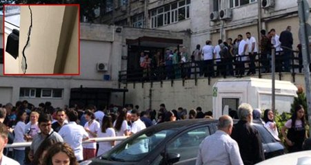 Sosyal medyada paylaşılan Çapa'daki fakülte binasının çatlakları öğrencileri korkuttu