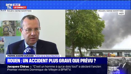 Incendie dans une usine à Rouen: le préfet confirme "qu'il n'y avait pas de produits radioactifs" (BFMTV)