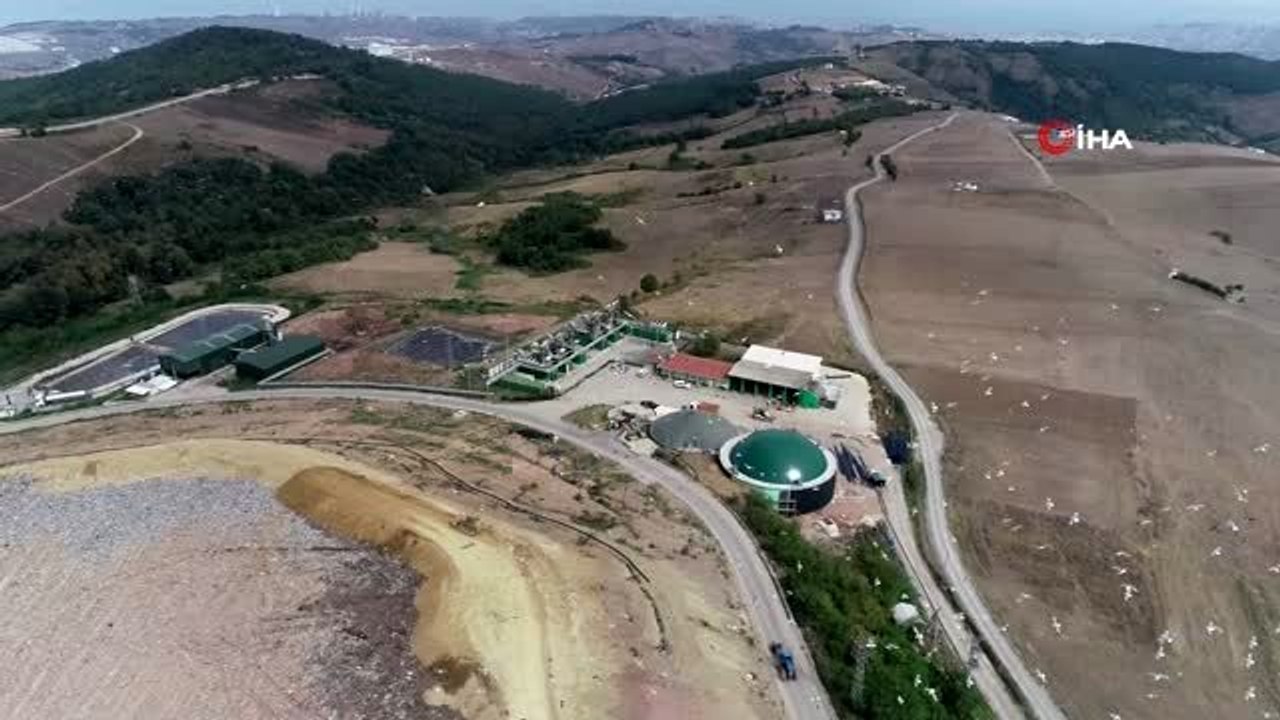 Çöp enerjiye dönüşüyor...Büyükşehir Belediyesi Katı Atık Depolama Tesisi havadan görüntülendi
