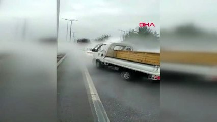 Kocaeli oksijen deposunda yaşanan sızıntı d-100'ü ulaşıma kapattı