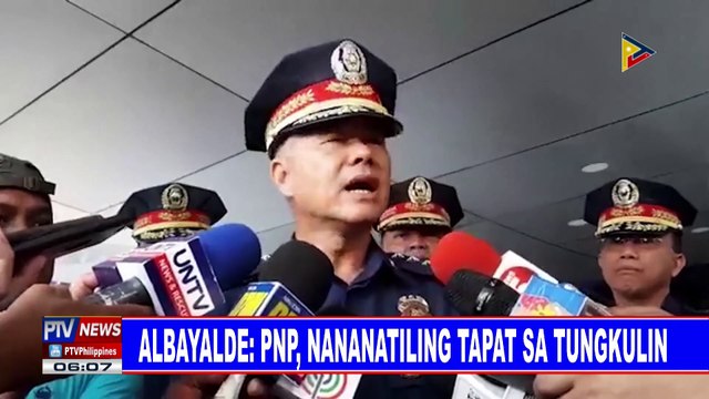Albayalde: PNP, nananatiling tapat sa tungkulin