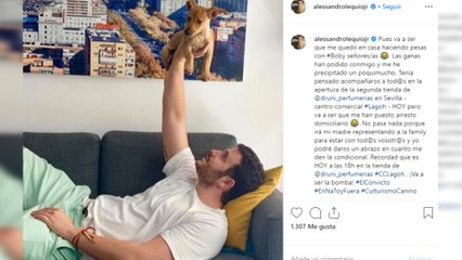 Álex Lequio no pierde el humor en su "arresto domiciliario"