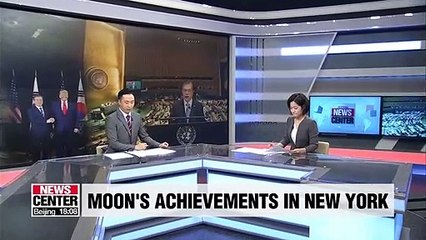 Moon's NYC trip helped arrange denuclearization talks with N. Korea
