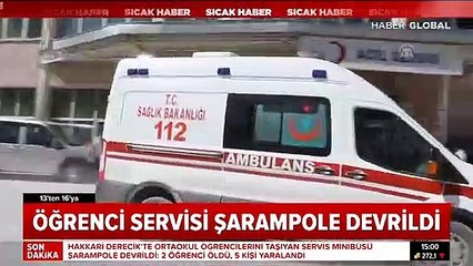SON DAKİKA! Hakkari'de öğrenci servisi devrildi: Ölü ve yaralılar var!