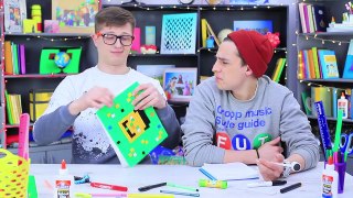 10 DIY Fortnite School Supplies vs Minecraft School Supplies Challenge! (2)