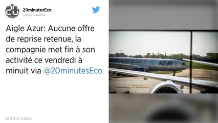 Aigle Azur : Fin de l’activité pour la compagnie, aucune offre de reprise n’est retenue