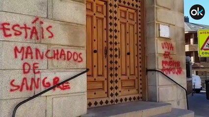 Atacada la parroquia de San Miguel Arcángel de Fuencarral: "Estais manchados de sangre"