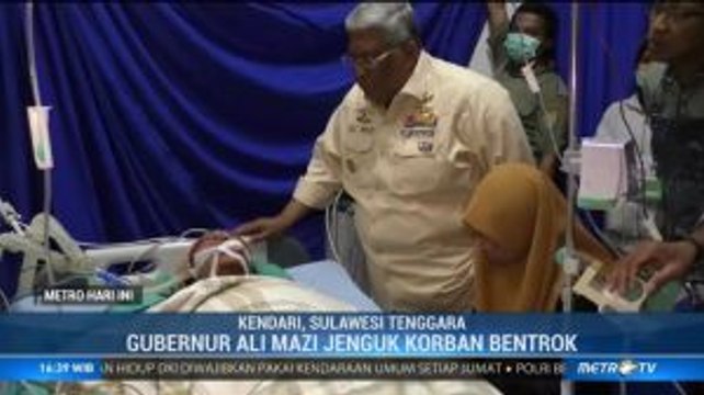 Gubernur Sultra Jenguk Mahasiswa Korban Bentrok dengan Polisi